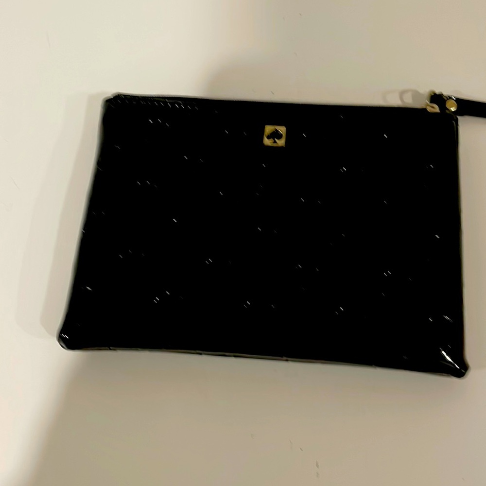 Kate Spade black patent pouch perfect